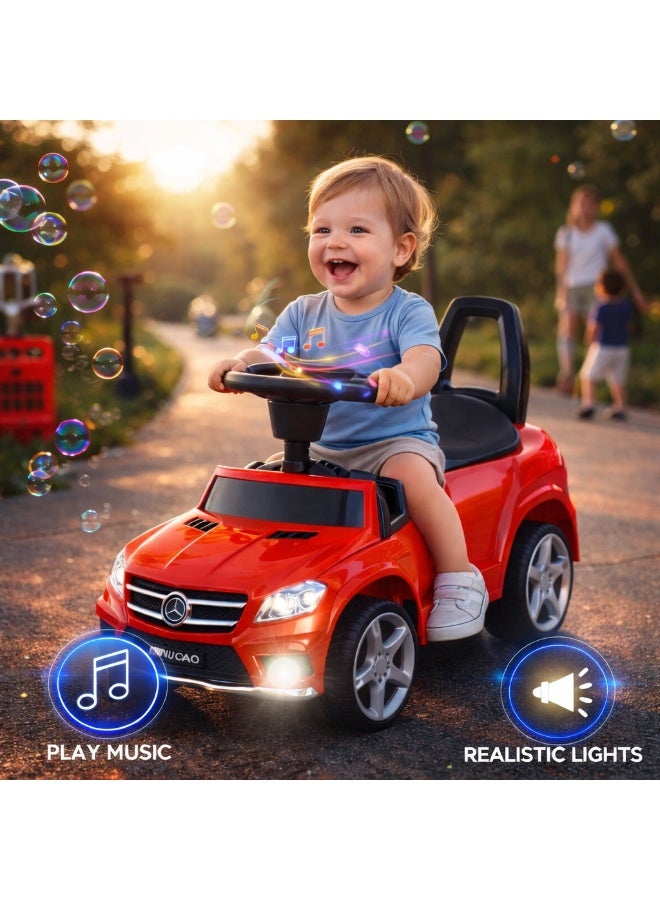 StarMarz Premium Ride-On Push Car – Foot-to-Floor Baby Car with Steering Wheel, Backrest Support & Smooth Wheels – Indoor/Outdoor Toddler Ride-On Toy (1–5Years) – Red - Image 2